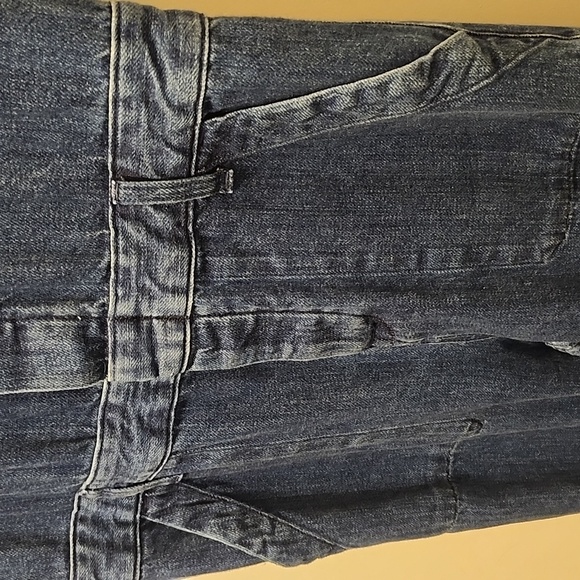 Everlane Short Sleeved Denim Utility Jumpsuit Coveralls Jean Size 4 - Picture 5 of 13